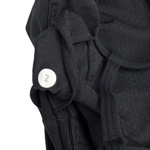 Lululemon Pranayama Low Support Shelf Bra Activewear Tank In Black / Gray Size 2 - Picture 6 of 6